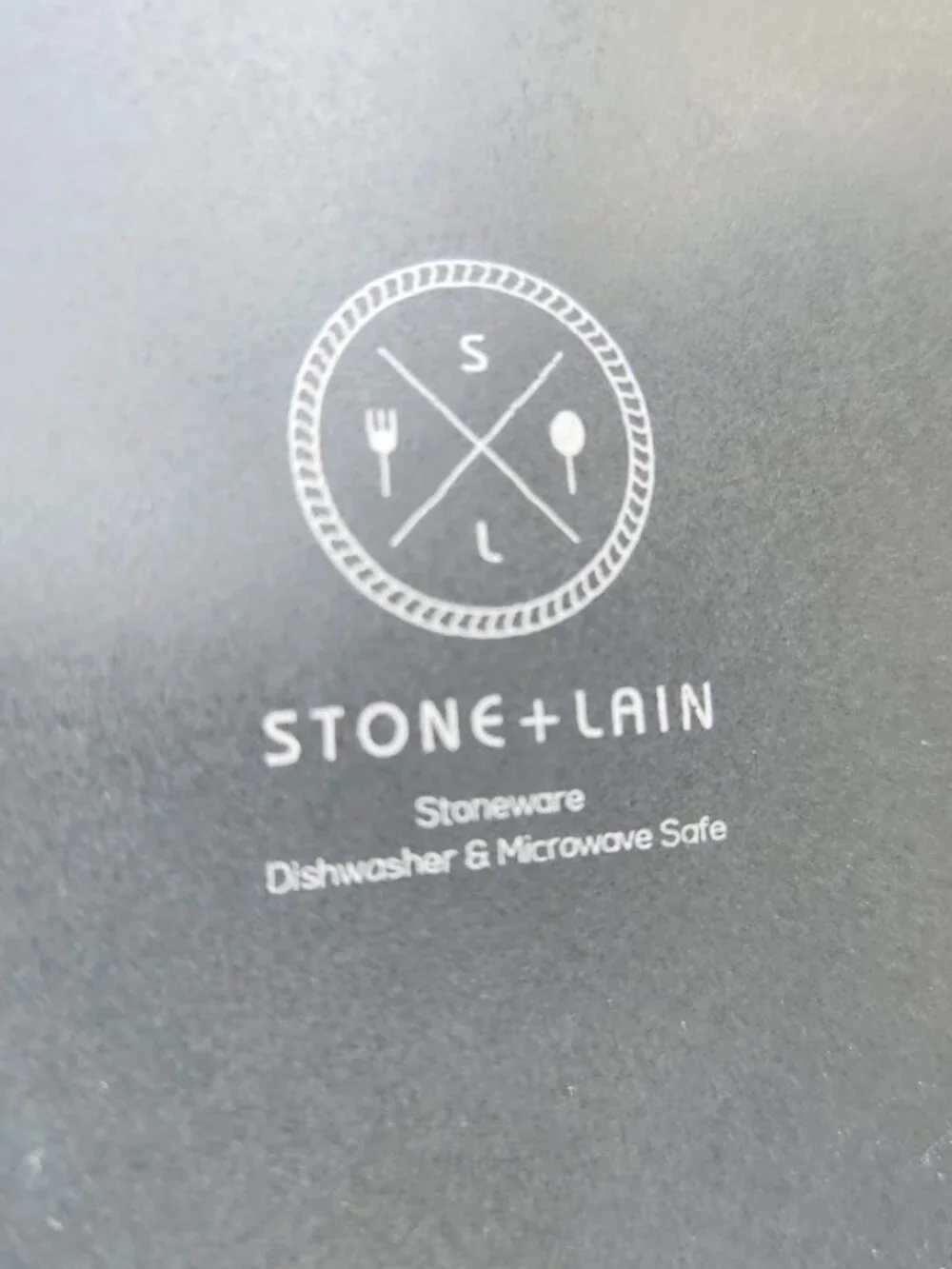 NEW 2X Stone Lain Stoneware Round Dinner Plate Dinnerware Gray Replacement Matte